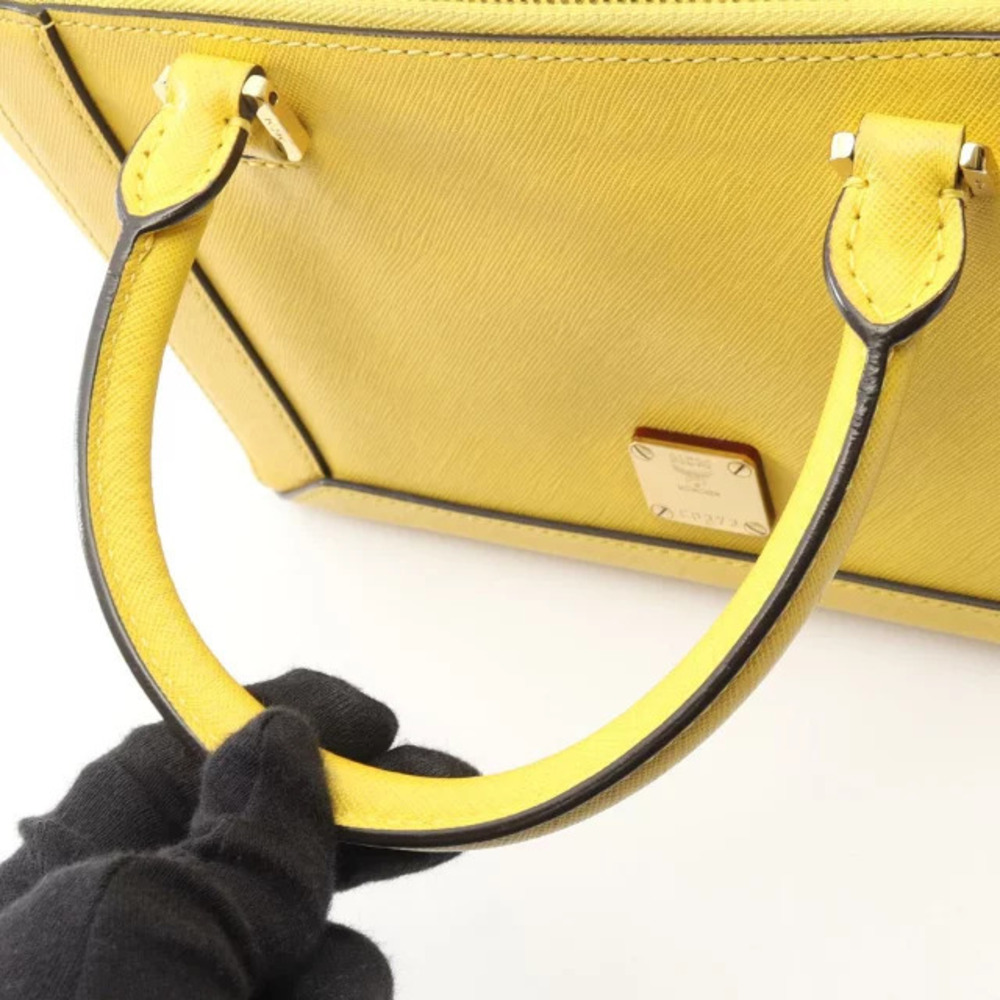 Mcm Leather Handbag Yellow - Picture 8 of 10